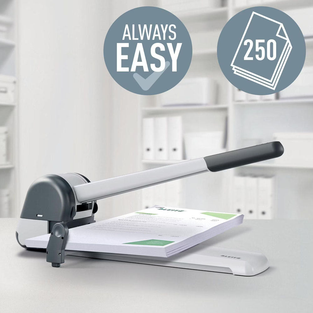 Furador Industrial 250 Folhas Leitz 5182 25mm Cinza