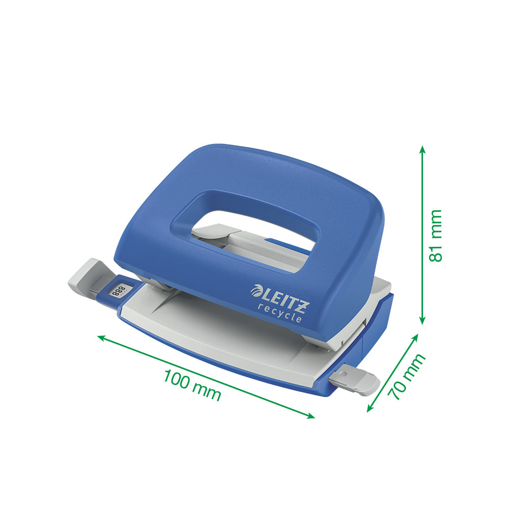 Furador 10 Folhas Leitz Recycle Azul