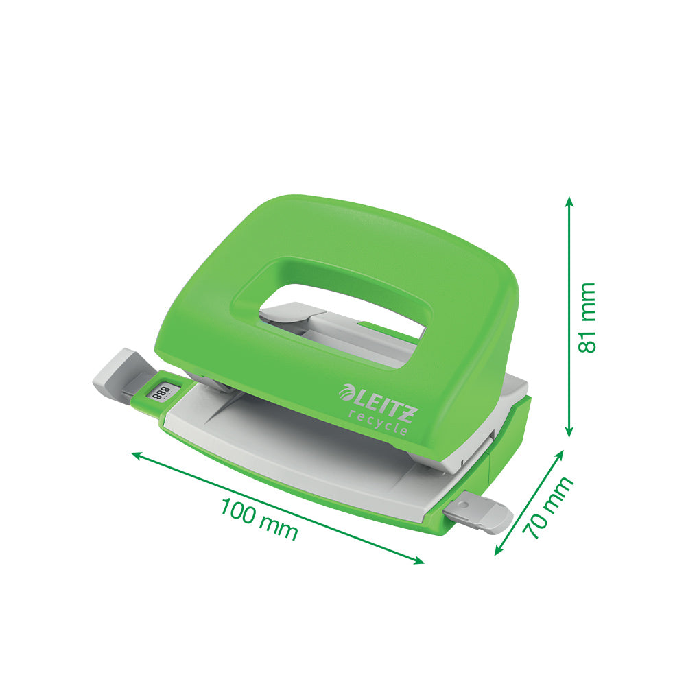 Furador 10 Folhas Leitz Recycle Verde