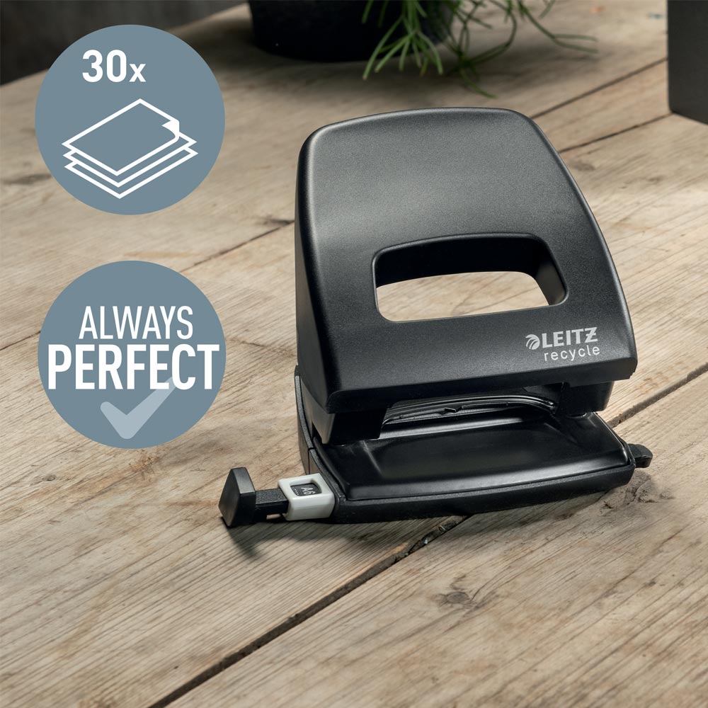 Furador 30 Folhas Leitz Recycle Preto