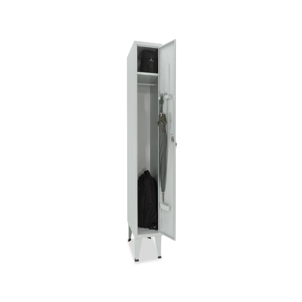 Cacifos Metálicos Simples 1 Cacifo 300x400x1700mm Cinza