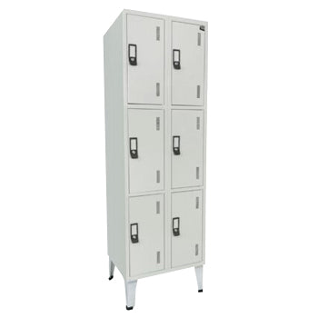 Cacifos Metálicos Duplo 6 Cacifos 600x500x1900mm Cinza