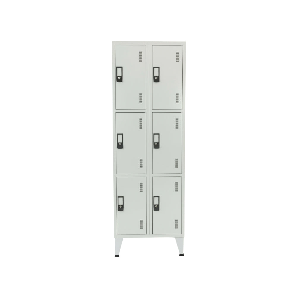 Cacifos Metálicos Duplo 6 Cacifos 600x500x1900mm Cinza
