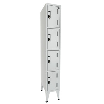 Cacifos Metálicos Simples 4 Cacifos 300x500x1900mm Cinza
