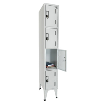 Cacifos Metálicos Simples 4 Cacifos 300x500x1900mm Cinza