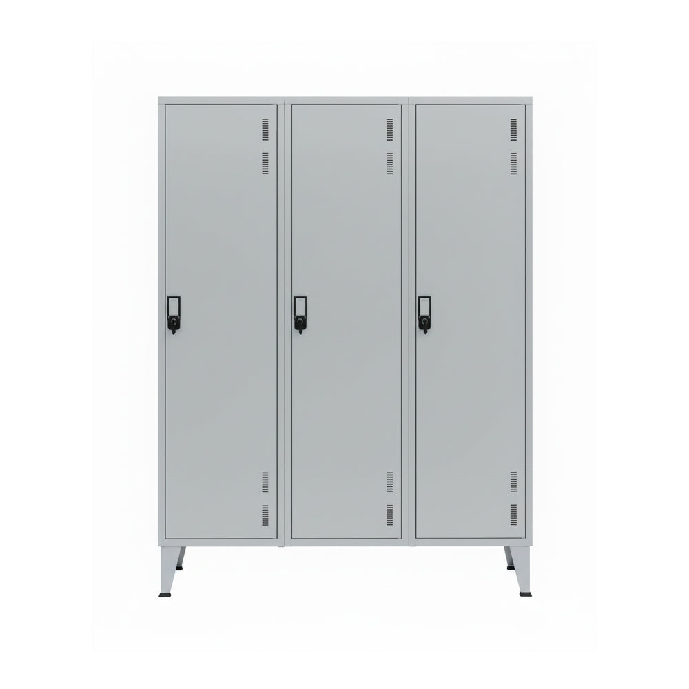 Cacifos Metálicos P/Indústria 3 Cacifos 1350x500x1900mm Cinz