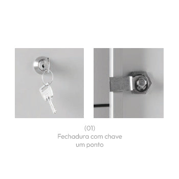 Cacifos Metálicos 10 Cacifos 217x420x1650mm Cinza
