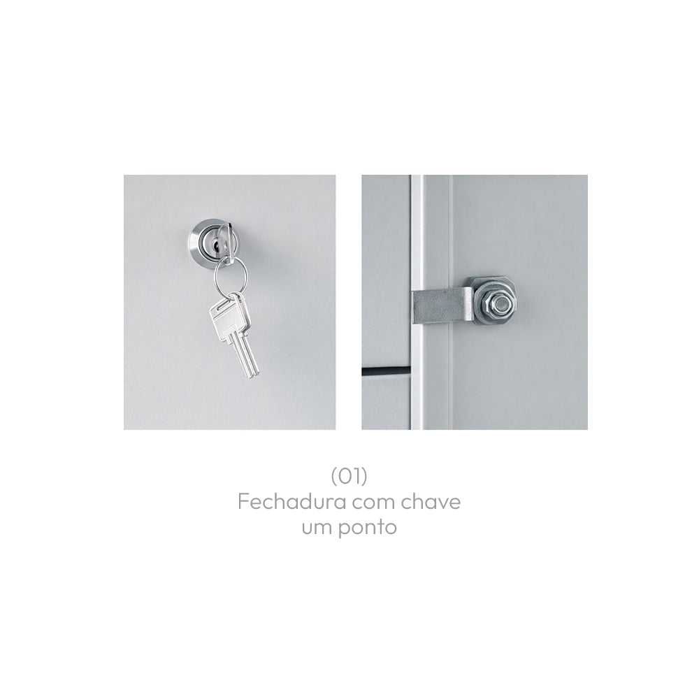 Cacifos Metálicos 30 Cacifos 600x420x1650mm Cinza