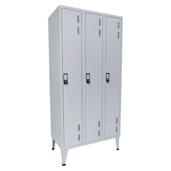Cacifos Metálicos Triplo 3 Cacifos 900x500x1700mm Cinza