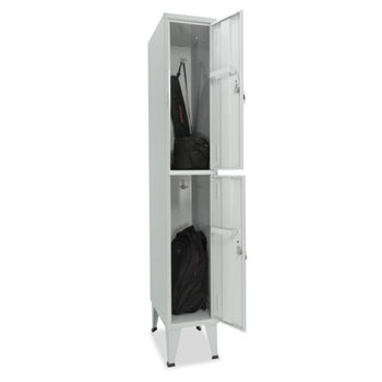 Cacifos Metálicos Simples 2 Cacifos 300x500x1900mm Cinza