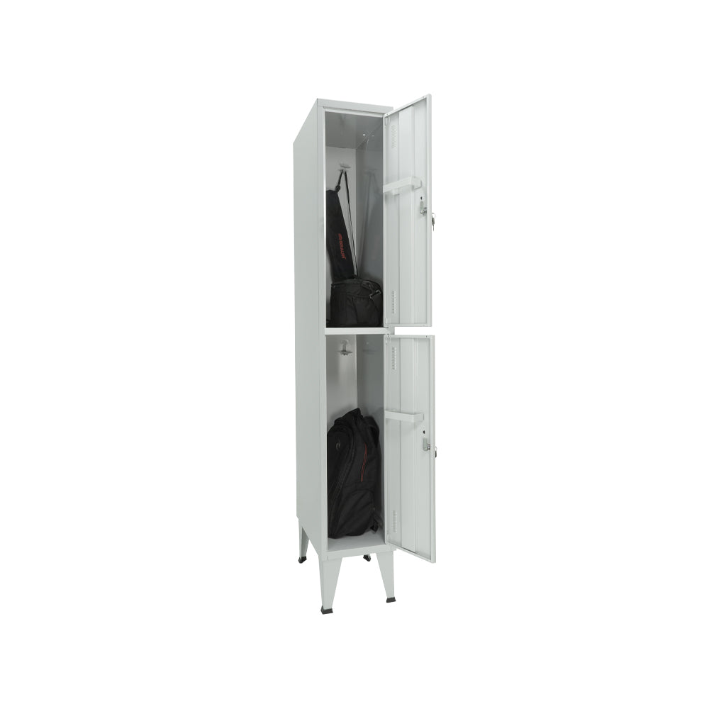 Cacifos Metálicos Simples 2 Cacifos 300x500x1900mm Cinza