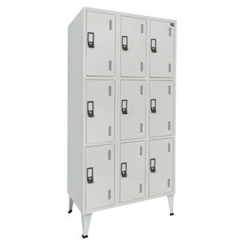 Cacifos Metálicos Triplo 9 Cacifos 900x500x1900mm Cinza