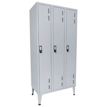 Cacifos Metálicos Triplo 3 Cacifos 900x500x1900mm Cinza