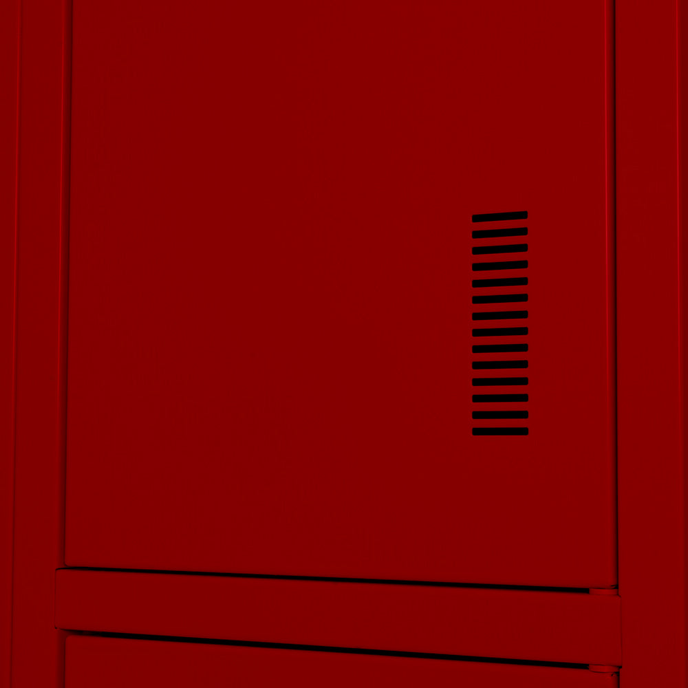 Cacifos Metálicos Duplo 4 Cacifos 600x500x1900mm Vermelho
