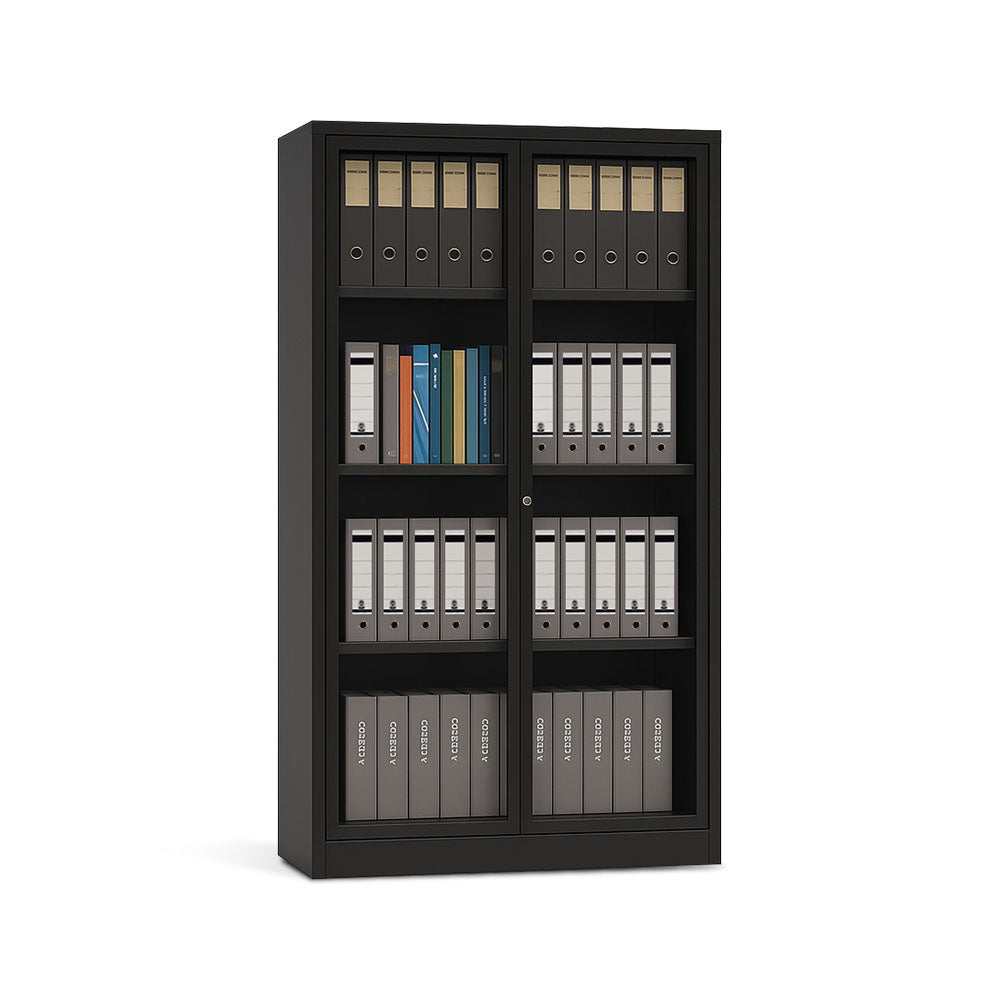 Armario Portas Correr Vidro 3 Prateleiras 1200x420x1540