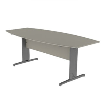 Mesa Reuniões Semi-oval 2000x1000x740 Cinza