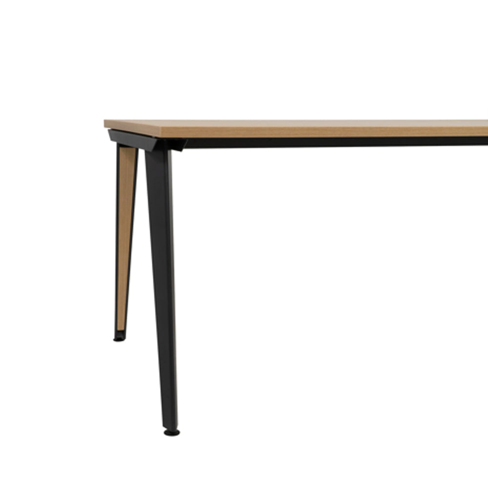 Secretaria LinhaART 1200x800x740 Estrutura Preto/Tampo Faia