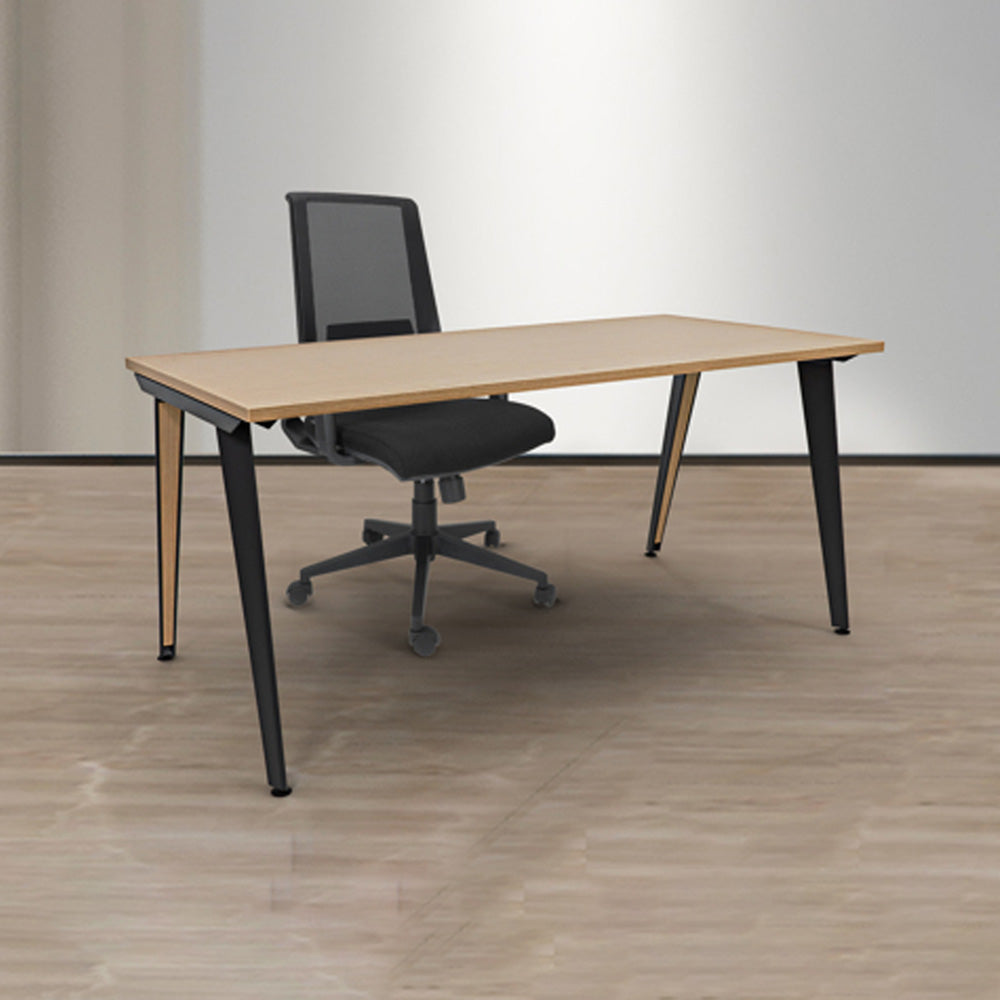 Secretaria LinhaART 1200x800x740 Estrutura Preto/Tampo Faia