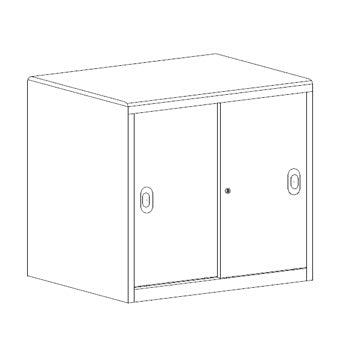 Armario Portas Correr 1 Prateleira 1200x420x800 Cinza