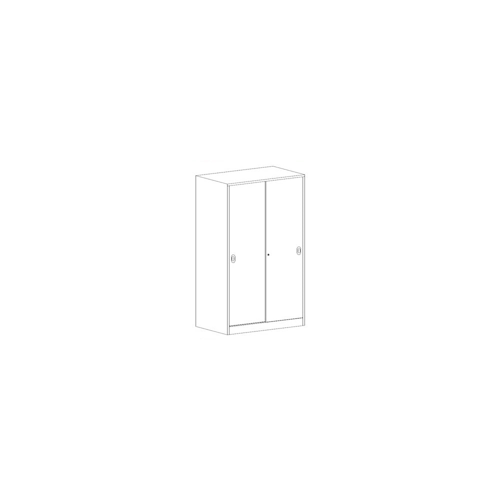 Armario Portas Correr 4 Prateleiras 1000x420x1950 Cinza
