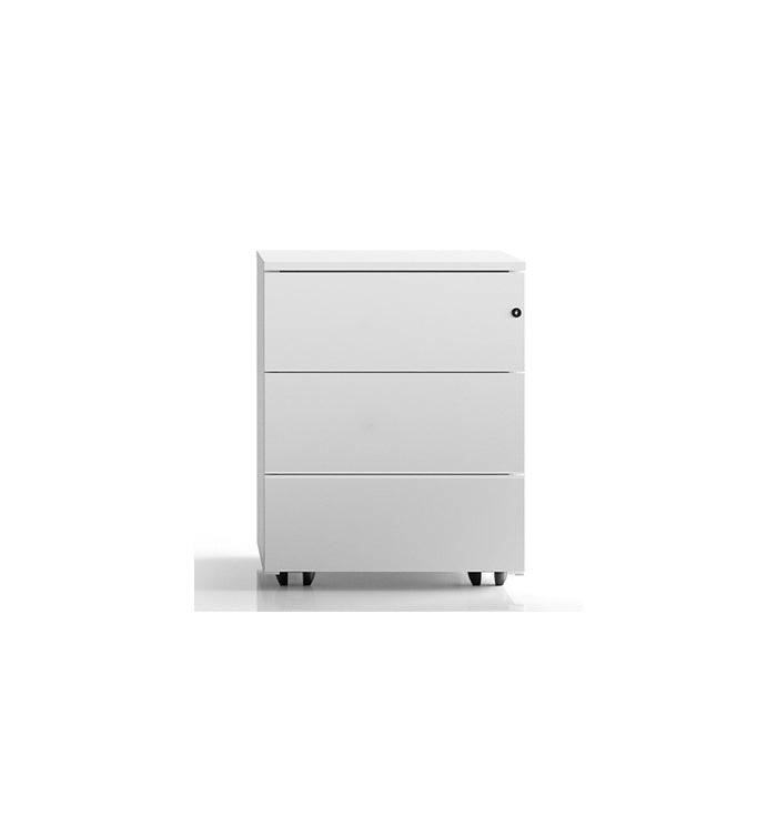Bloco Rodado de 3 Gavetas com Rodas 420x530x580mm Branco