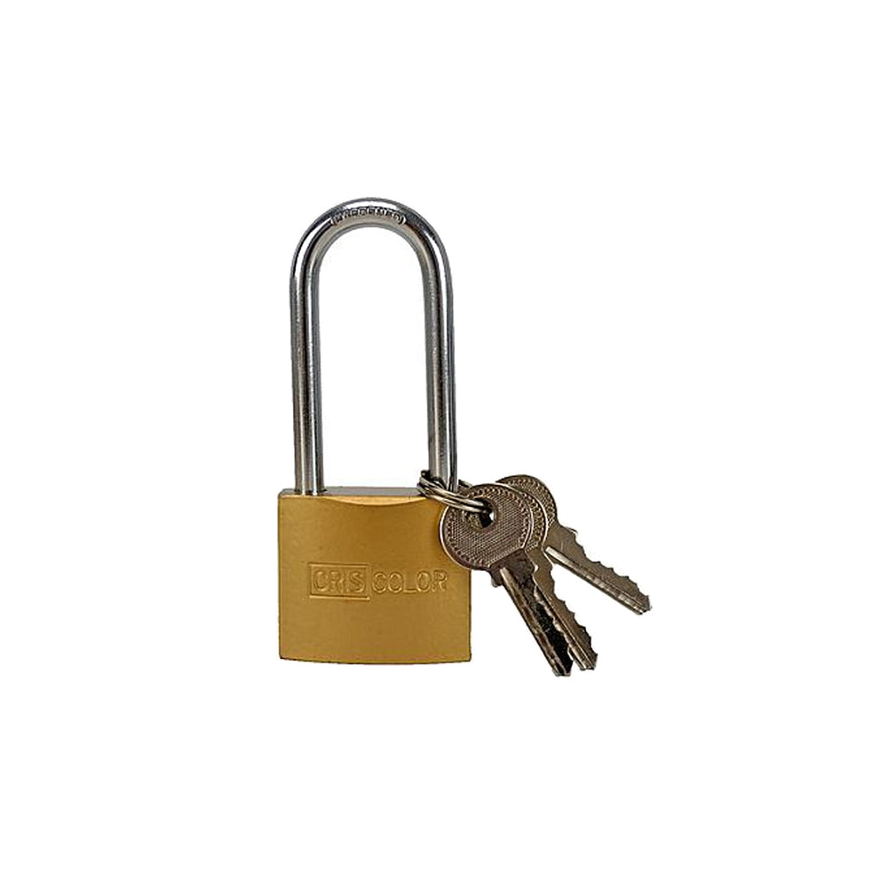 Cadeado 38x85mm Dourado Argola Extra Alta com Chaves
