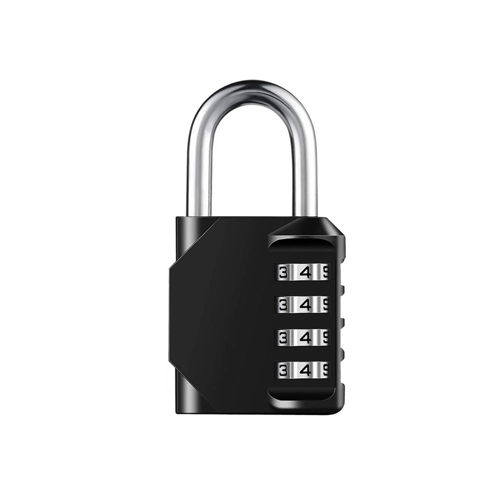 Cadeado 30mm Preto IP68 Reajustável com Código 4 Dígitos