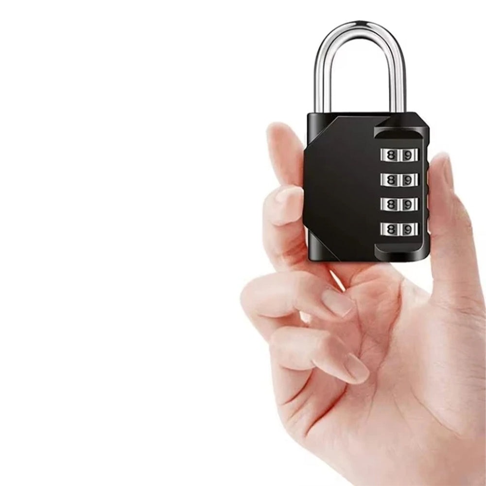 Cadeado 30mm Preto IP68 Reajustável com Código 4 Dígitos