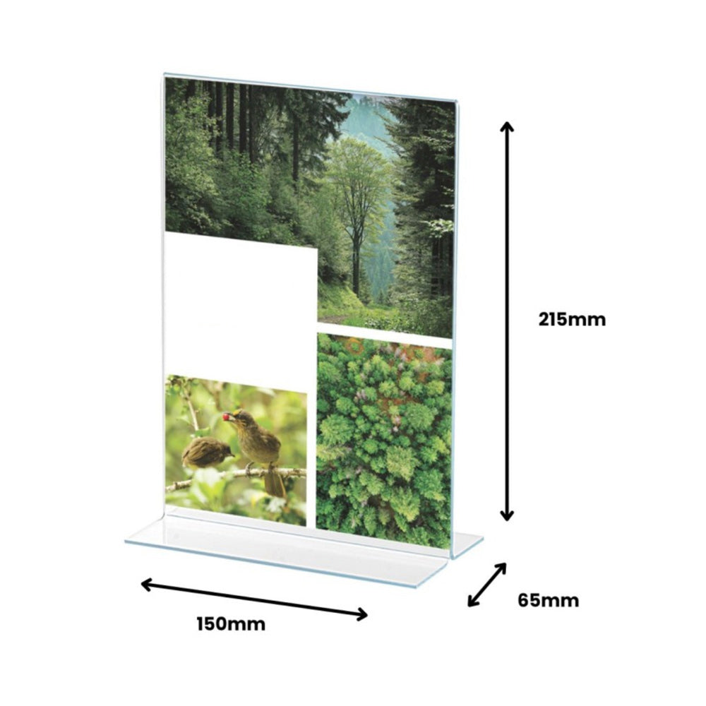Expositor Mesa 065x150x215mm A5 em T Vertical
