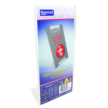 Expositor Mesa 060x100x210mm 1/3 A4 em L Vertical