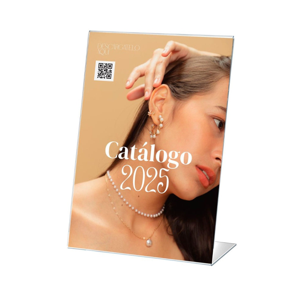 Expositor Mesa 120x300x425mm A3 em L Vertical