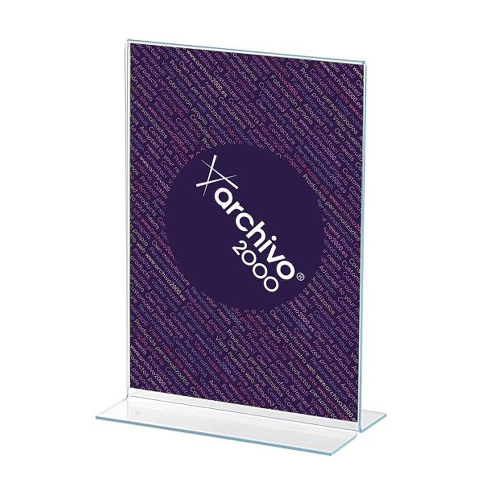 Expositor Mesa 085x210x305mm A4 em T Vertical