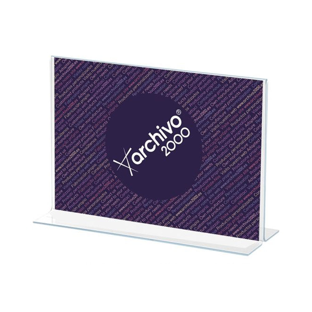 Expositor Mesa 085x300x215mm A4 em T Horizontal