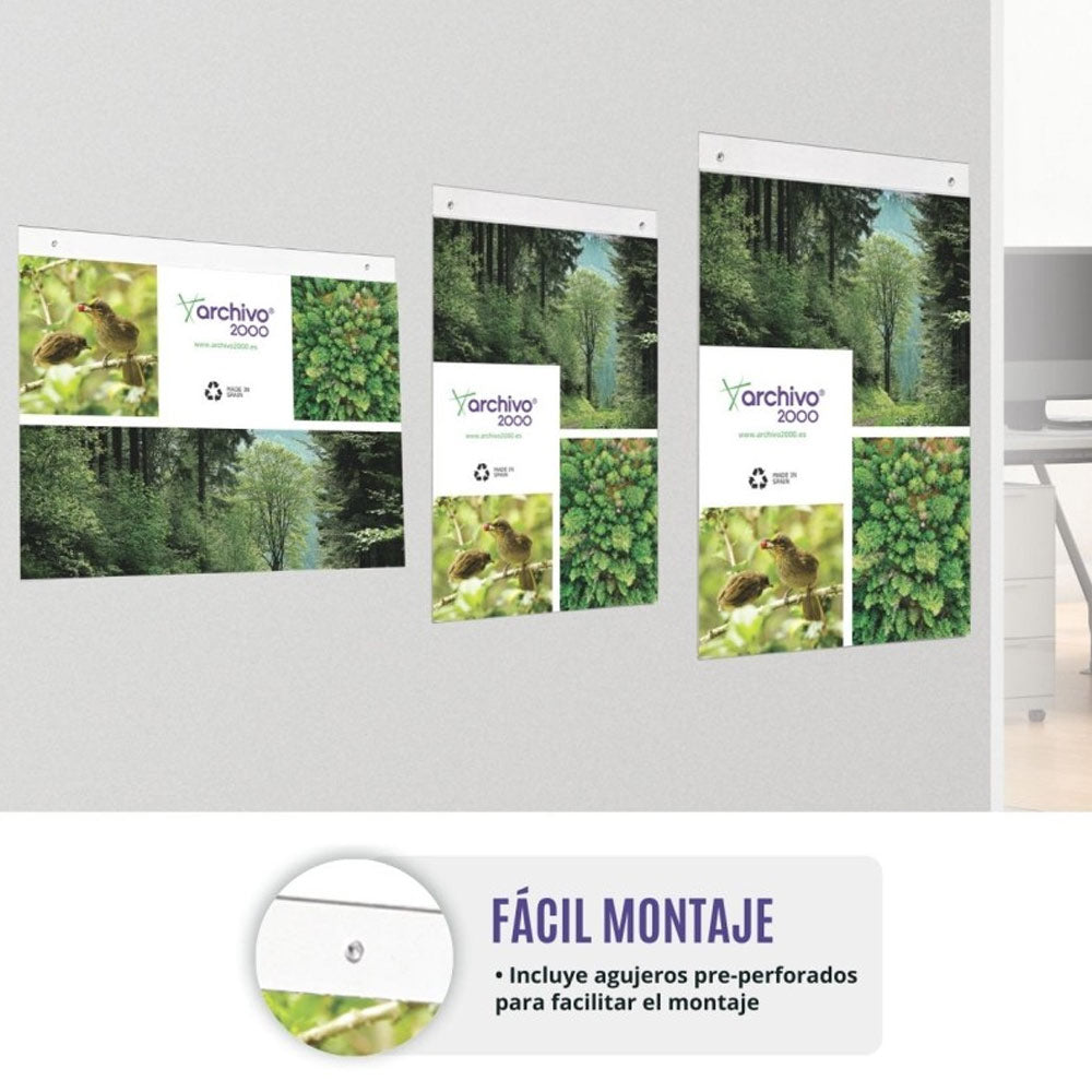 Expositor Parede 300x235mm A4 Horizontal