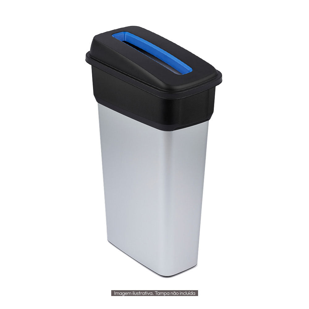 Contentor 70L Cinza/Preto Neo Ecosort sem Tampa