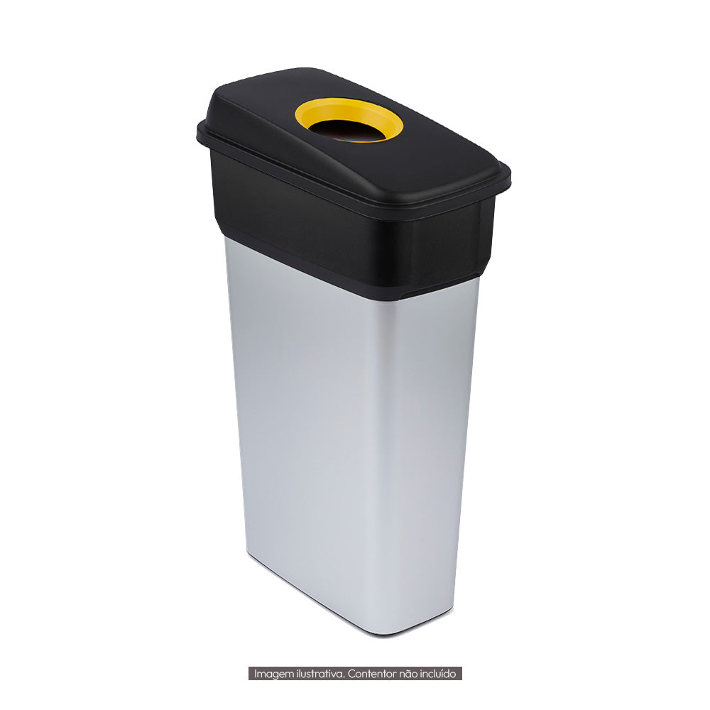 Tampa Balde Neo Ecosort Preto/Amarelo(Embalagens)