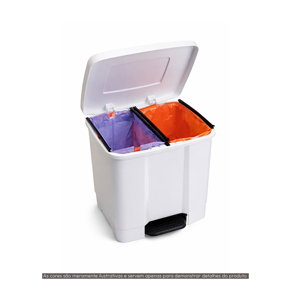 Contentor 35L Prata com Pedal
