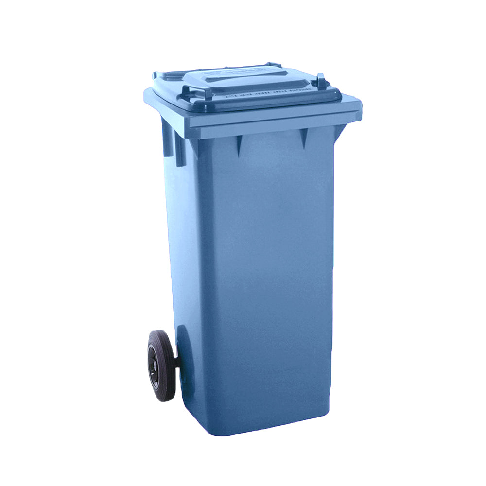 Contentor 120L Plástico 2 Rodas Azul c/ Tampa Azul
