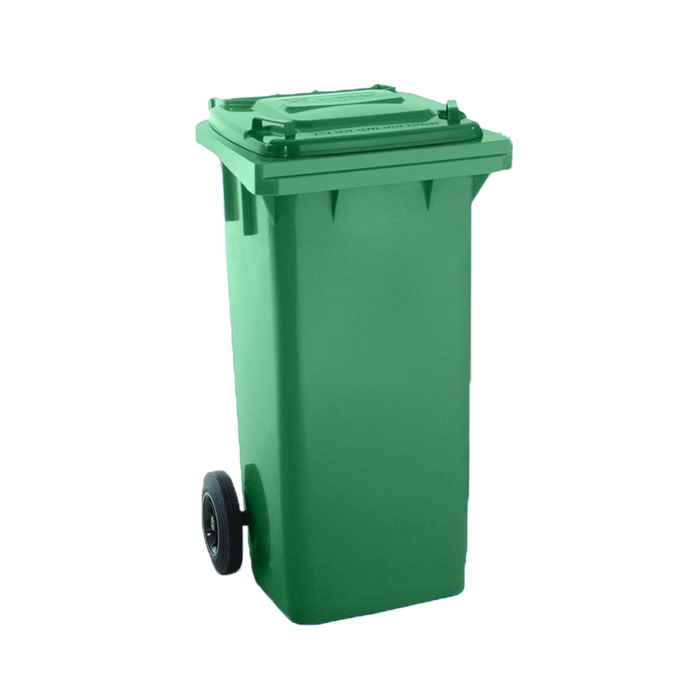 Contentor 120L Plástico 2 Rodas Verde c/ Tampa Verde