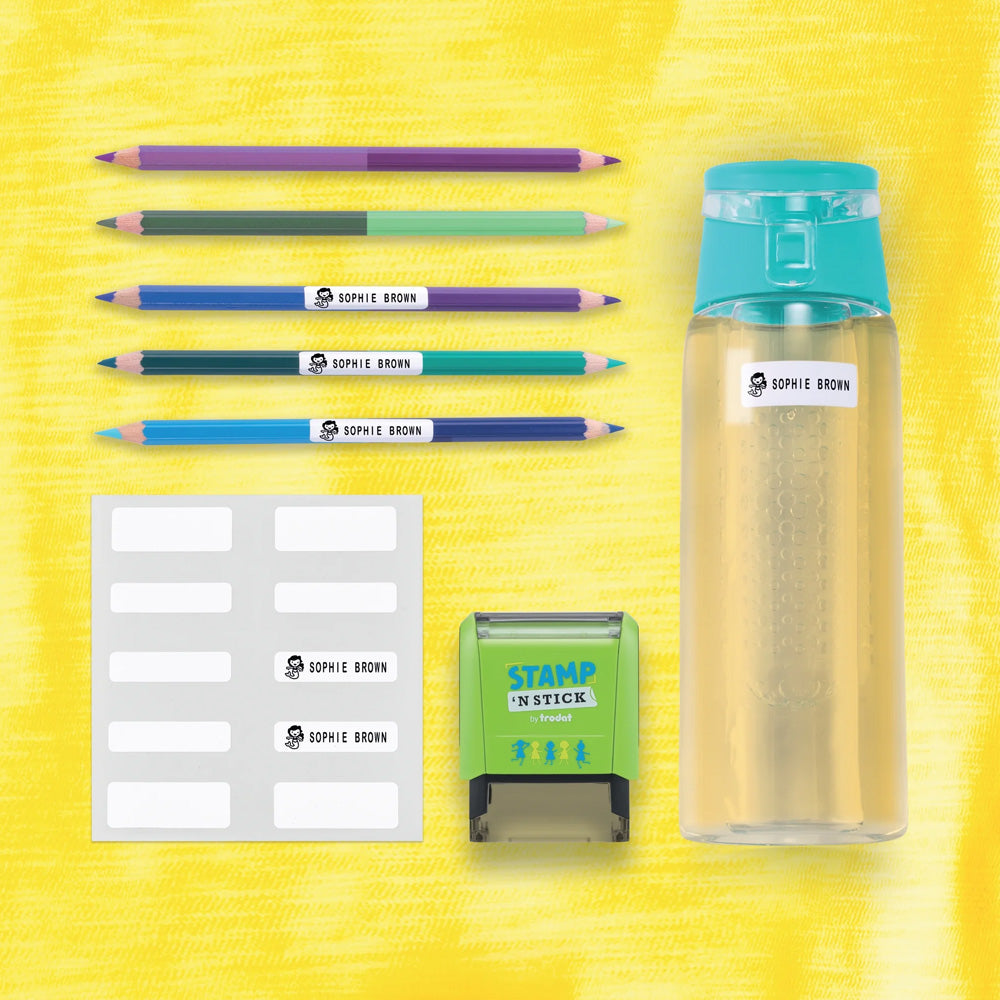 Carimbo Objetos Personalizável Stamp & Stick Trodat Pack