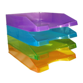 Tabuleiro Secretária Transparente Azul Turquesa