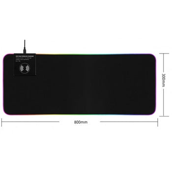Tapete para Rato e Teclado Gaming com Carregador Wireless