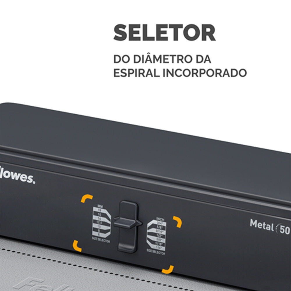 Encadernadora Espiral Metal 50 Manual 450Folhas Passo:5:1