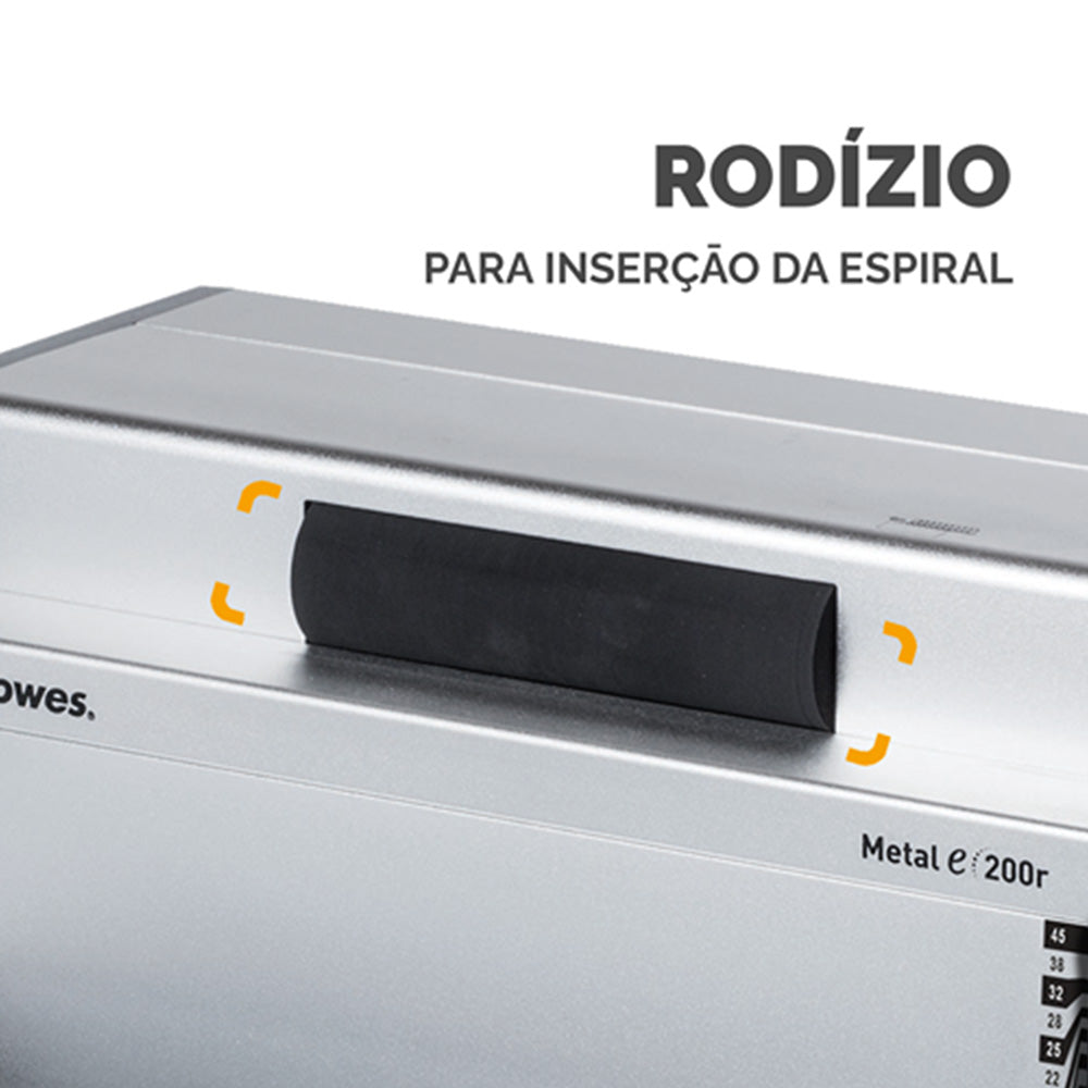 Encadernadora Espiral Metálica Elétrica 450Folhas Passo 5:1