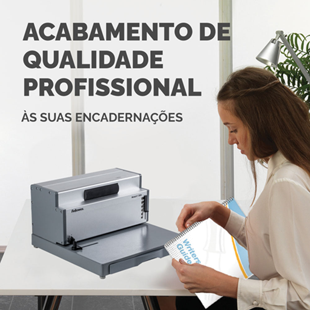 Encadernadora Espiral Metálica Elétrica 450Folhas Passo 5:1