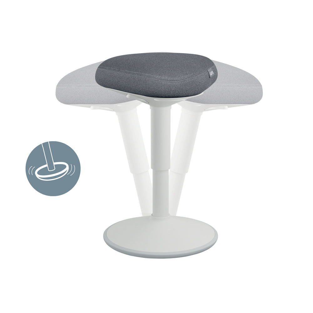 Banco Elevatório 47/64cm c/ Base Oscilante Cinza