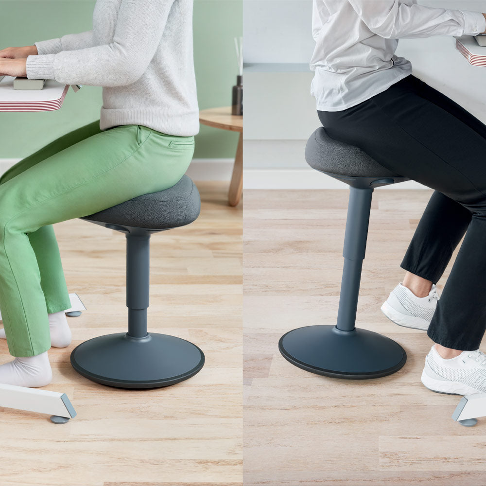 Banco Elevatório 47/64cm c/ Base Oscilante Cinza Escuro