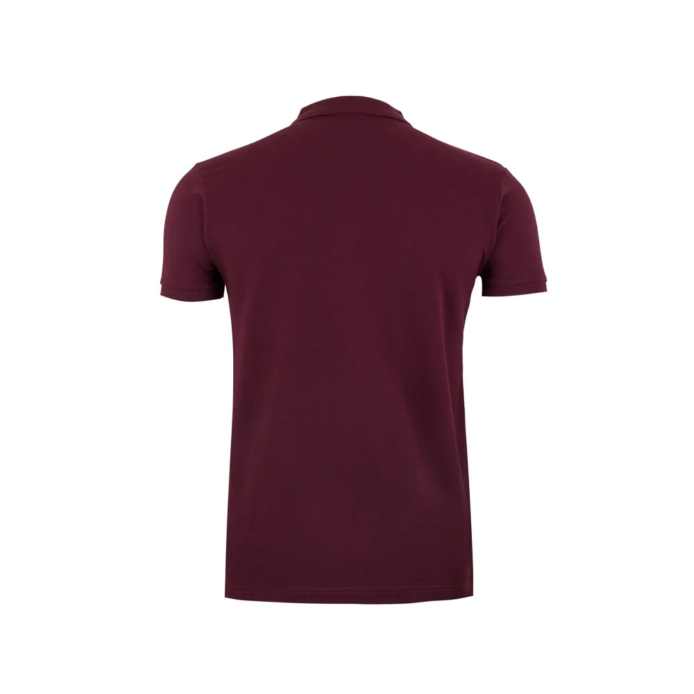 Polo Manga Curta Adulto Bordeaux Tamanho L