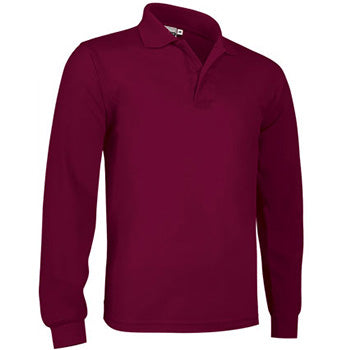 Polo Manga Comprida Adulto Bordeaux Tamanho XL