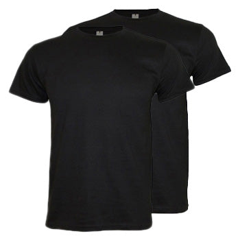 T-Shirt Adulto Algodão 155g Preto Tamanho XXL Pack 2un